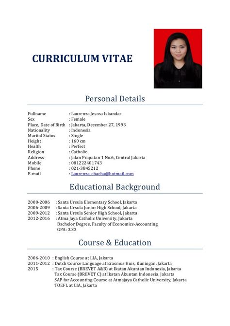 Curriculum Vitae Format Pdf The Best Latest Professional Cv Format