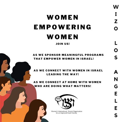 Women Empowering Women Wizo California Womens International