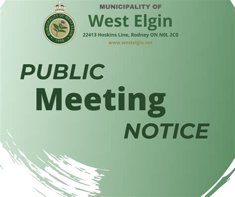 Notice Of Public Meeting For Fees And Charges 2020 Municipality Of