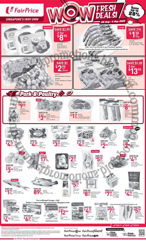 Liven the spirit of the new year with this citrusy, duck dish! NTUC FairPrice Wow Fresh Deals! 29 August - 04 September 2018 ~ Supermarket Promotions