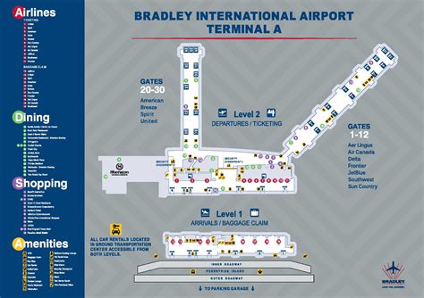 Bradley International Airport Map Bradley International Airport