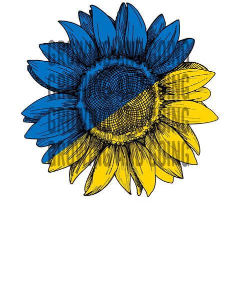 Ukraine Sunflower Digital Png  Clipart Design Vector Ukraine Support
