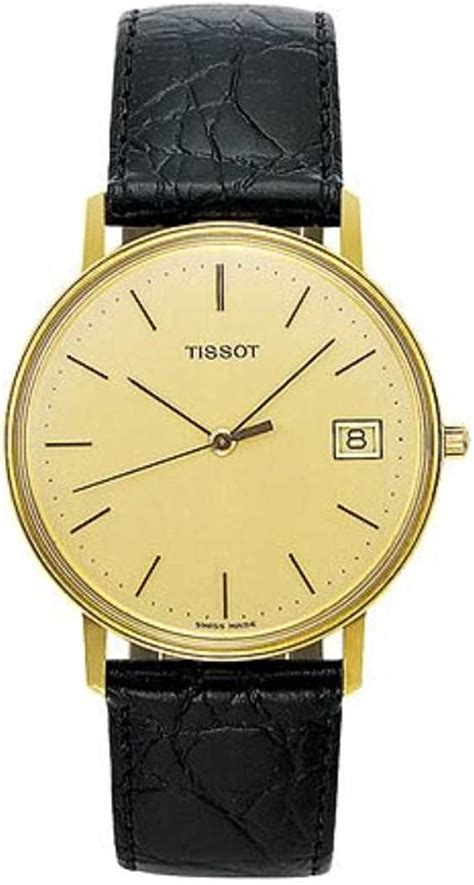 Tissot Gents Watch Gold Goldrun T71340121 Uk Watches