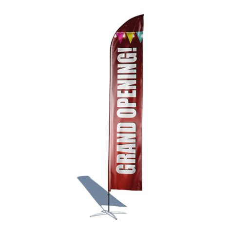 Grand Opening 12ft Feather Flag Red