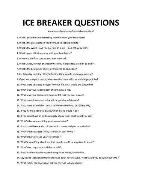 My Master List Of Icebreaker Questions Ice Breaker Questions This Or