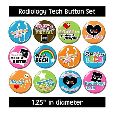 Radiology Technician Buttons Pins Badges Cute Ts Medical X Ray New