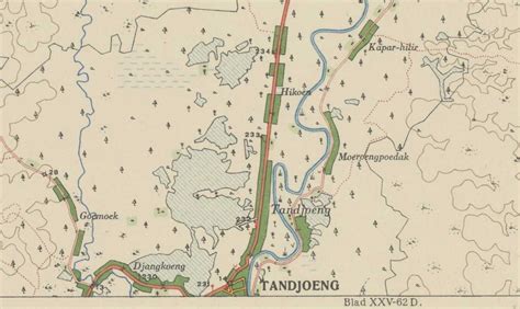 Peta Kota Tanjung Kabupaten Tabalong Kalimantan Selatan Tahun 1924