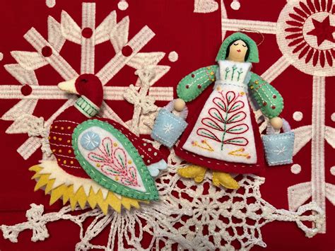 12 Days Christmas Ornaments Wool Felt Projects Felt Ornaments