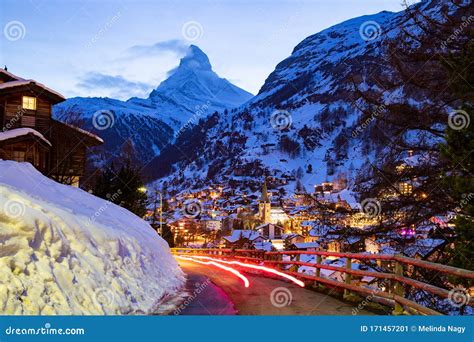 Zermatt Beautiful Little Swiss Village At The Foot Of Matterhorn