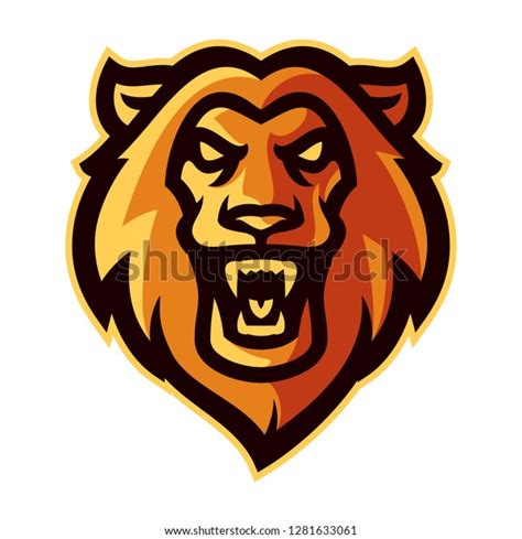 Lion Beast Head E Sport Logo Stock Vector Royalty Free 1281633061