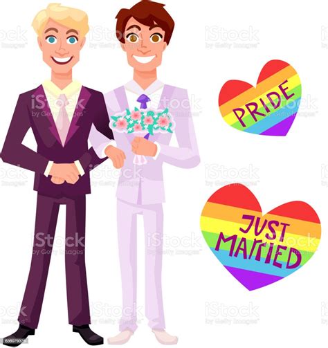 Gay Wedding Vector Illustration Stock Illustration Download Image Now