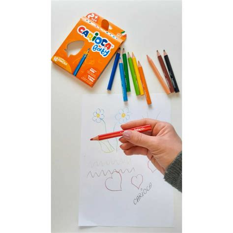 Creioane Color Pentru Copii Set 10 Culori Carioca Baby