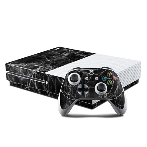 Microsoft Xbox One S Console And Controller Kit Skin Black Marble By