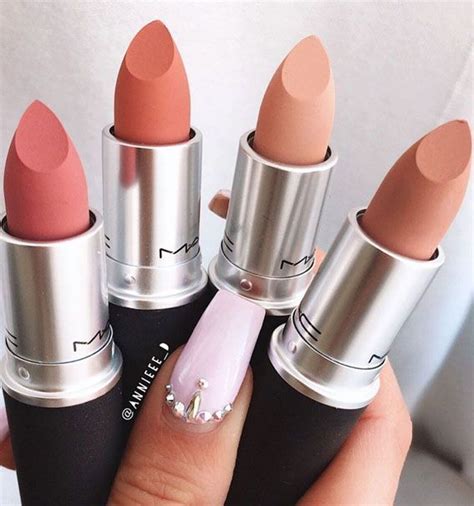 42 Mac Lipstick Swatches 2021 Four Pretty Neutral Lipsticks Mac Cosmetics Lipstick Mac