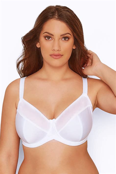 plus size white smooth classic non padded underwired full cup bra