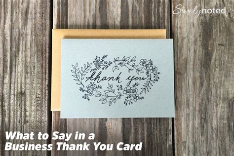 What To Say In A Business Thank You Card Simplynoted