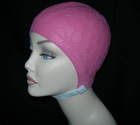 Ladies Black Swimming Hat Detachable Chin Strap Small Ebay