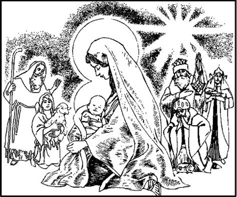 An Easy To Draw Nativity Scene