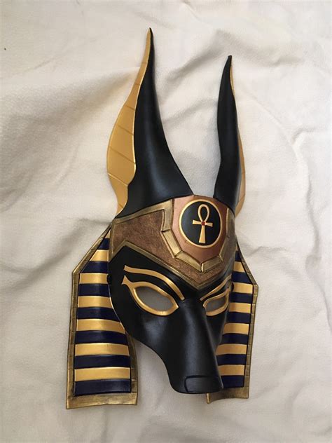 Made To Order Egyptian Jackal Anubis Leather Mask Underworld Etsy