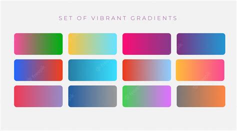 Free Vector Vibrant Set Of Colorful Gradients