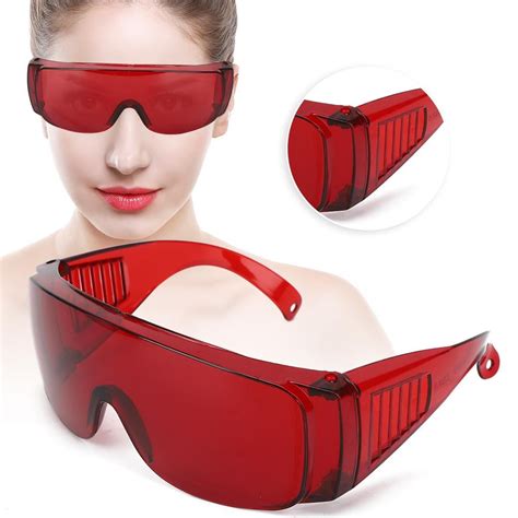 Mgaxyff Goggles Safety Glasses Industrial Accessory Protective Red Light Wavelength 650 Blue