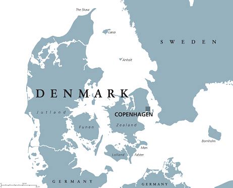 File:kingdom of denmark in europe ( rivers mini map).svg. Denmark Political Map With Capital Copenhagen And Neighbor Countries Kingdom Scandinavian And ...