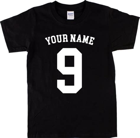 Name And Number Custom Printed T Shirt Personalised Sport Etsy