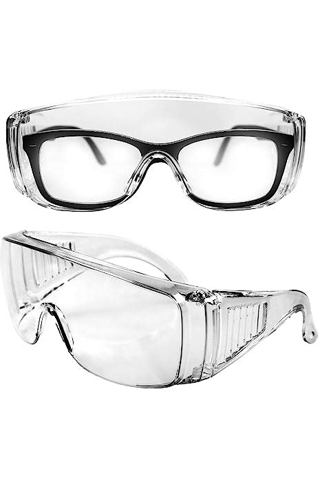allen company shooting safety fit over glasses for use with prescription eyeglasses clear wrap