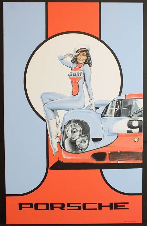 Gulf Girl Racing Posters Automotive Art Motorsport Art