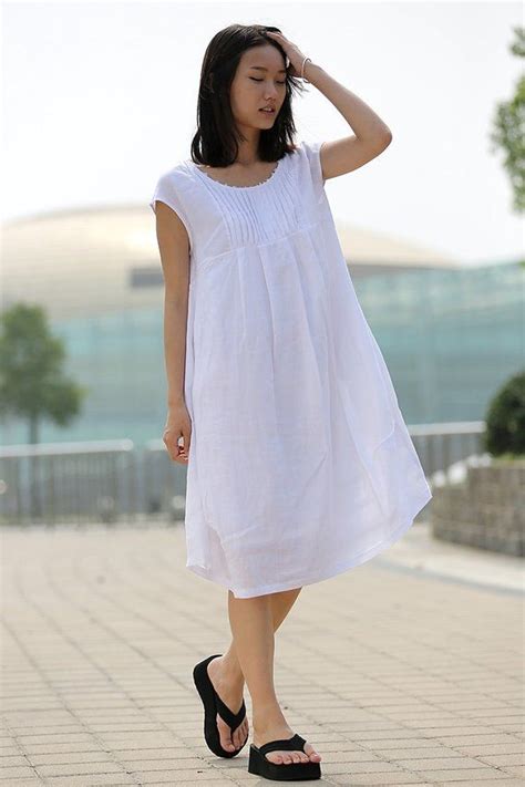 Tunic Dress Linen Tunic Linen Dress White Linen Dress Etsy White