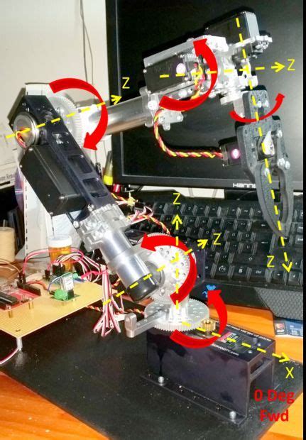 Homemade Robotic Arm Using Standard Parts Using Arduino And A