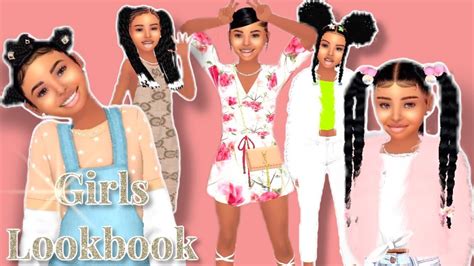 Sims 4 Cas Girls Lookbook Cc Links Youtube