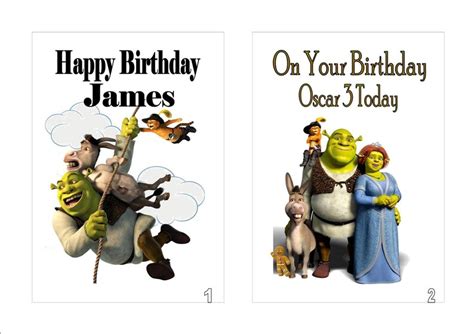 Personalised Printed Disney Inspired Shrek Etsy