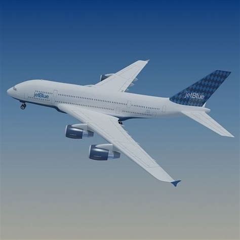 Jetblue Airlines Airbus A380 3d Model Cgtrader