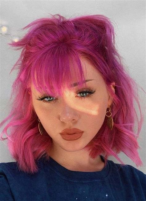 Pink Hair Styles And Hair Color Shades For Women 2019 Dark Pink Hair
