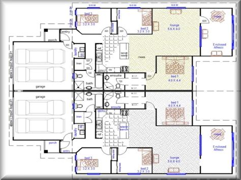 Duplex Beach House Floor Plans