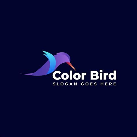 Color Bird Logo Vector Gradient Colorful Style Vetor Premium