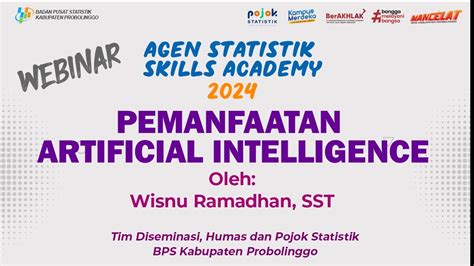 Webinar Pemanfaatan Artificial Intelligence Agen Statistik Skills