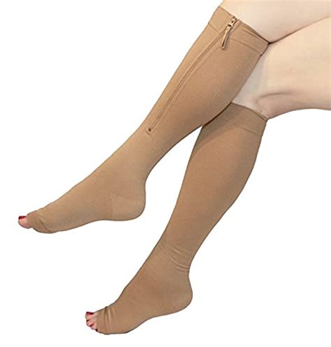 Ailaka Medical Zipper Compression Calf Socks 20 30 Mmhg For Women And Men