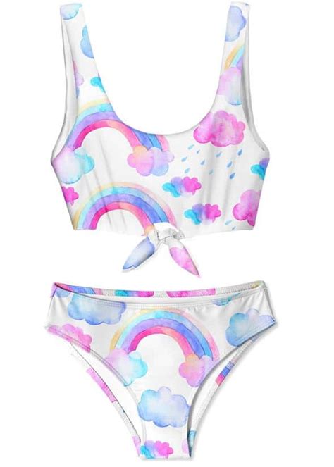 Stella Cove Rainbow And Cloud Chest Bikini ⋆ Gypsy Girl Tween Boutique