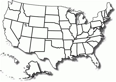 Free Printable Labeled Map Of The United States Free Printable Us Map