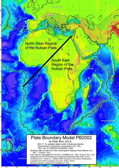 Nubian Plate South East Region Africanarabian Tectonic Plates