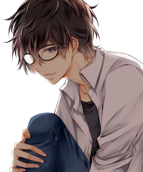 Persona 5 Akira Kurusu 眼鏡 男子 イラスト、かわいいアニメの少年、黒髪 イラスト