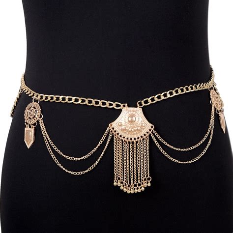 Sexy Style Silver Golden Color Belly Chain With Tassel 2 Styles Vintage