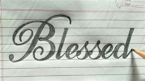 Cursive Calligraphyhow To Write Blessed In Stylish Fontsblessed In