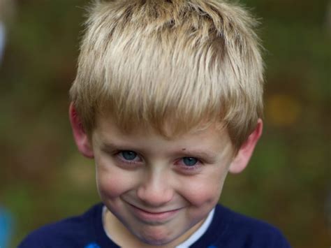 The hair on the sides and back should be cut much shorter than the top. Free picture: young boy, face, blonde