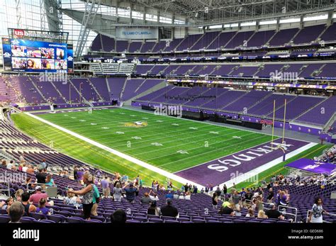 Interior Of Minnesota Vikings Us Bank Stadium In Minneapolis On A Sunny