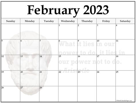 24 February 2023 Quote Calendars