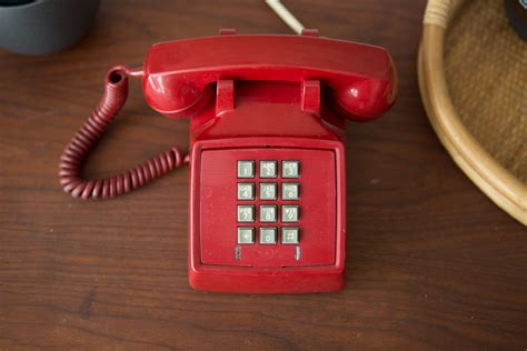 Vintage Red Phone 1970s Push Button Phone Retro Stranger Things Phone