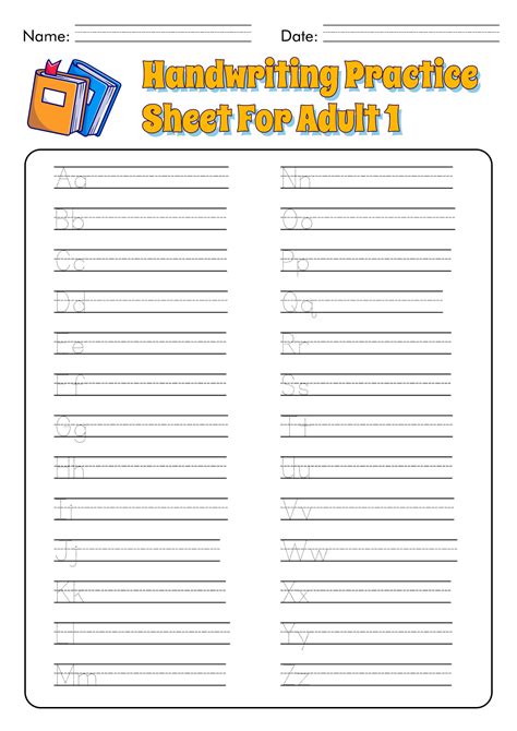 Handwriting Worksheets For Adults